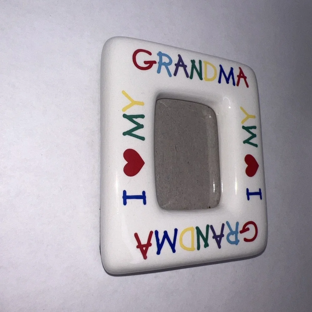 Vintage I Love My Grandma And Grandpa Picture‎ Frames Fridge Magnets Set